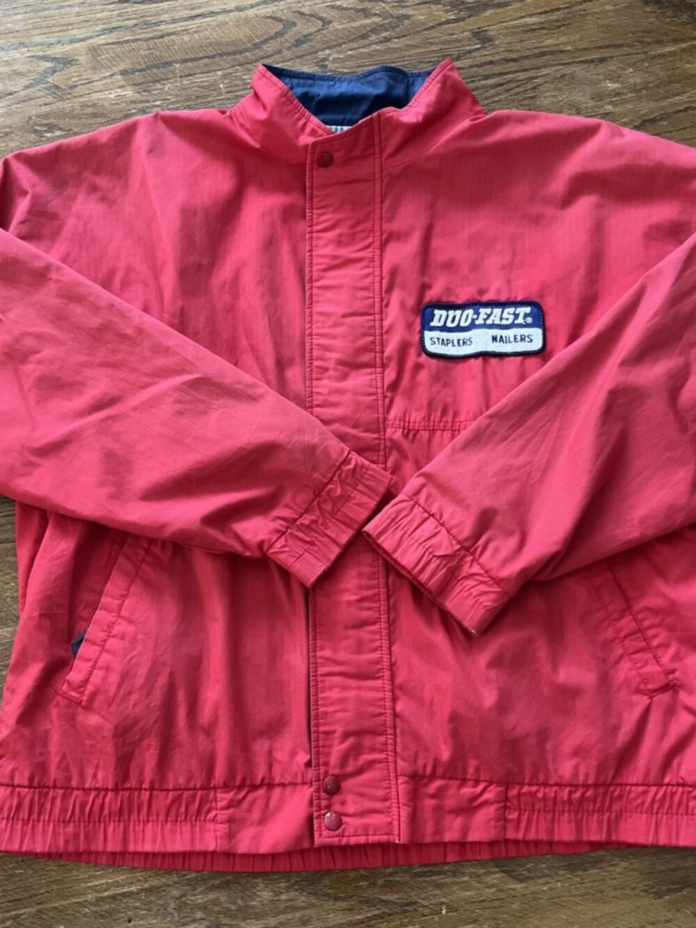 Vintage K Products DUO-FAST Zipup Bomber Jacket XL Made In USA Read Full Descrip